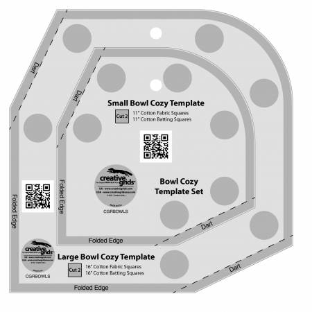 Creative Grids Bowl Cozy Template Set # CGRBOWLS