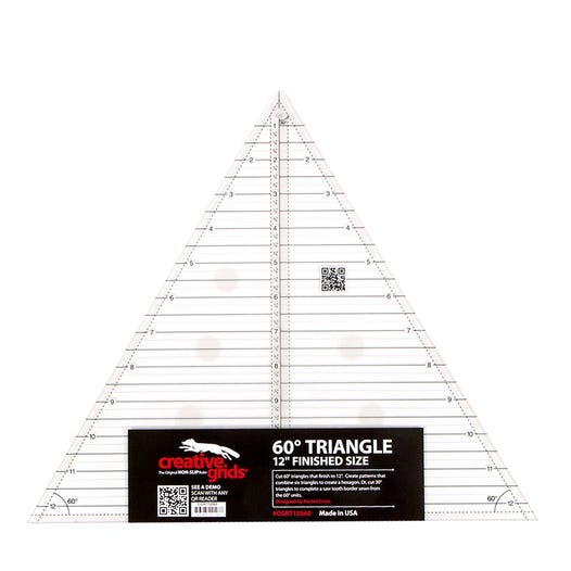 Creative Grids 12" Finished Size 60 Degree Triangle Ruler CGRT12560