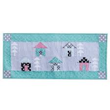 Fabric Kit for Clear Blue Tiles Seasonal Houses Table Runner - 4 CHOICES