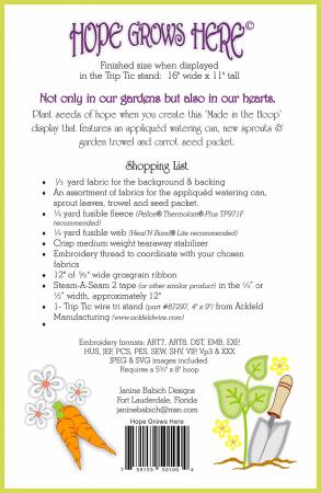 Janine Babich Hope Grows Here Table Top Display JBDHOPE