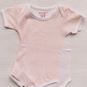 Kimberbell Blushing Peach Infant Bodysuit Set, 3-6 Months, 6-9 Months or 9-12 Months
