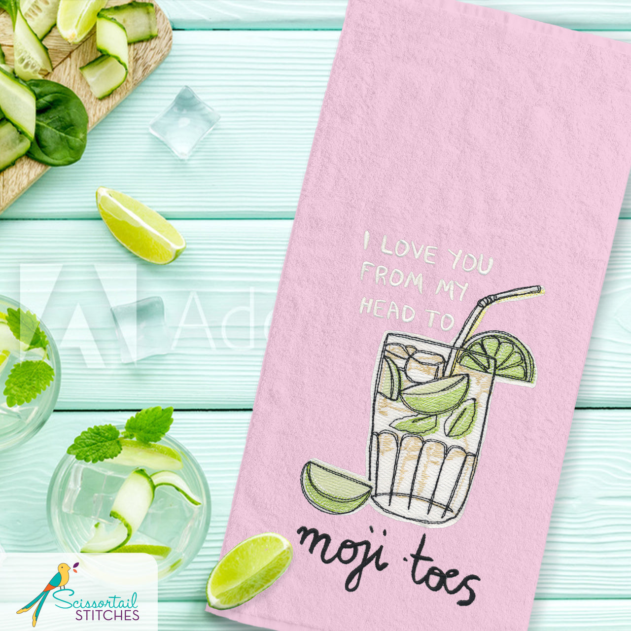 90027 SCISSORTAIL STITCHES OESD Embroidery Design CD: I Think You're Neat by Vicky Yorke