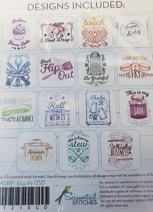 OESD Scissortail Stitches Punny Kitchen 51219
