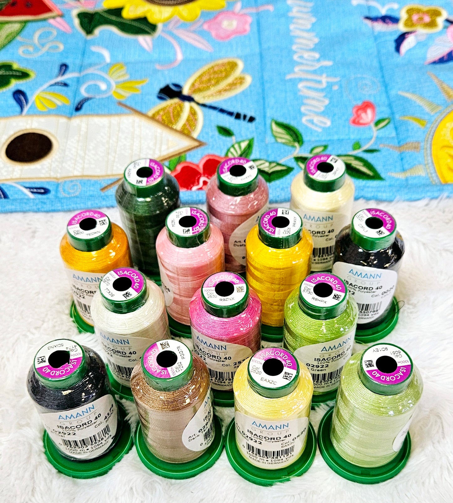 Isacord Thread Kit/Set for Summer Welcome Garden Flag READY TO SHIP 4/16/25