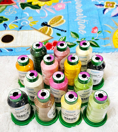 Isacord Thread Kit/Set for Summer Welcome Garden Flag READY TO SHIP 4/16/25