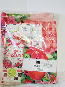 Moda All Is Calm Fabric kit Featuring Love & Cheer Fabric - Kit includes Pattern AND All Fabric for Quilt top.  Backing fabric is OPTIONAL
