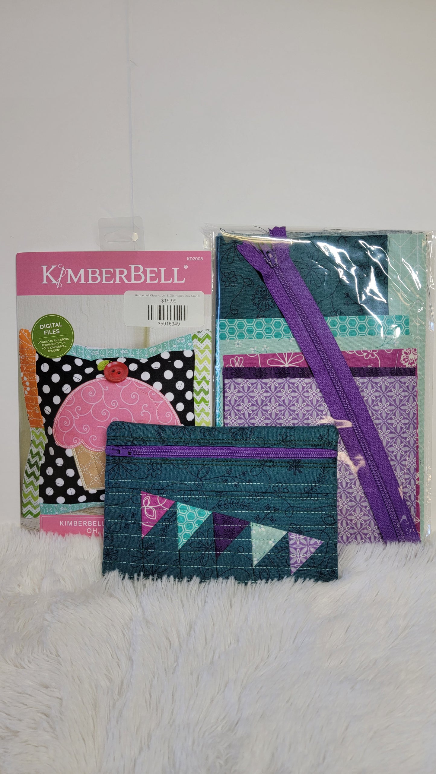 Kimberbell Classics Vol. 3: Oh, Happy Day Pouch Fabric Kit AND/OR Design