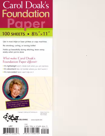 Foundation Paper Carol Doaks 100 Sheets 8 1/2 x 11 Part number 10985