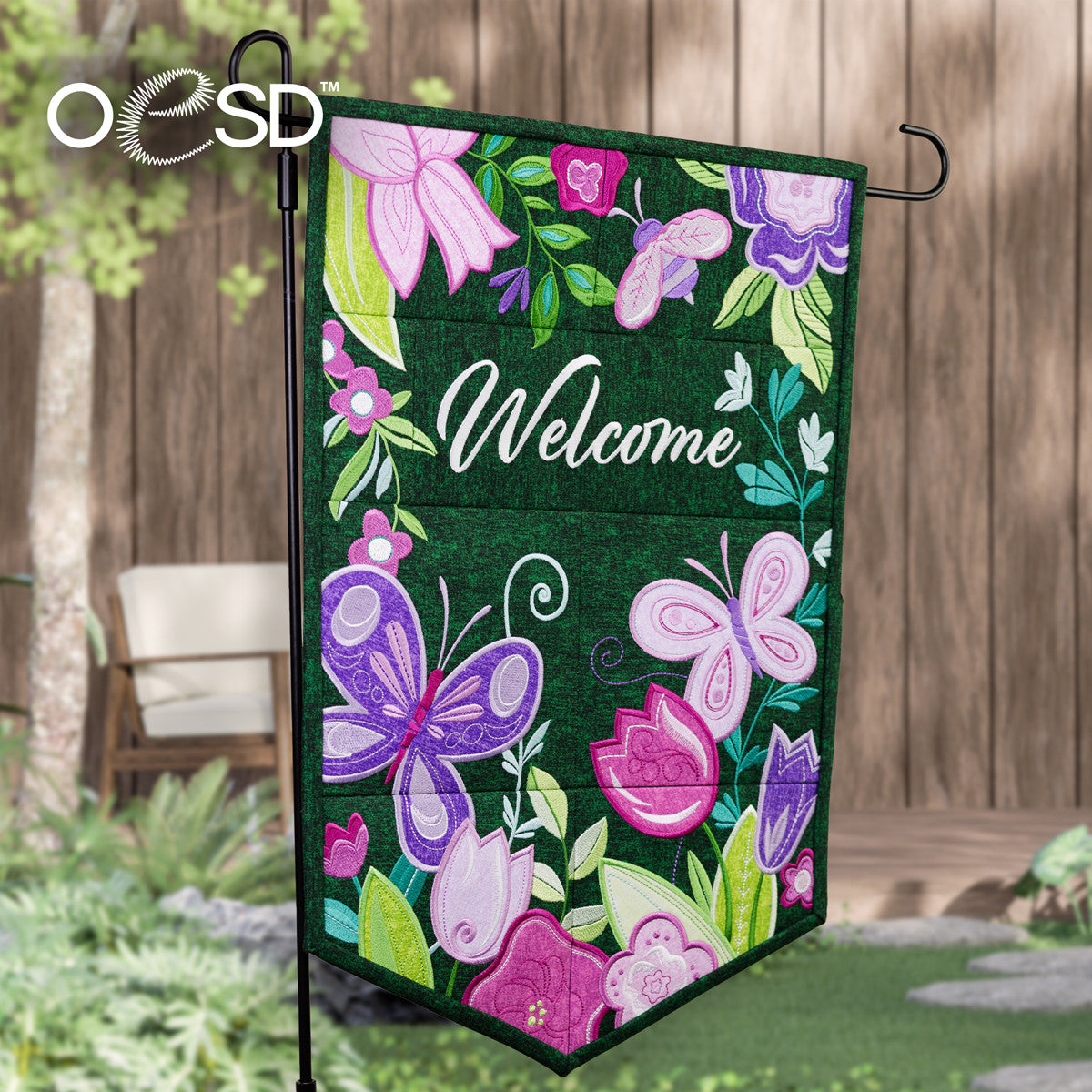OESD Spring Welcome Garden Flag Design 12973 (Physical USB or Digital Download)