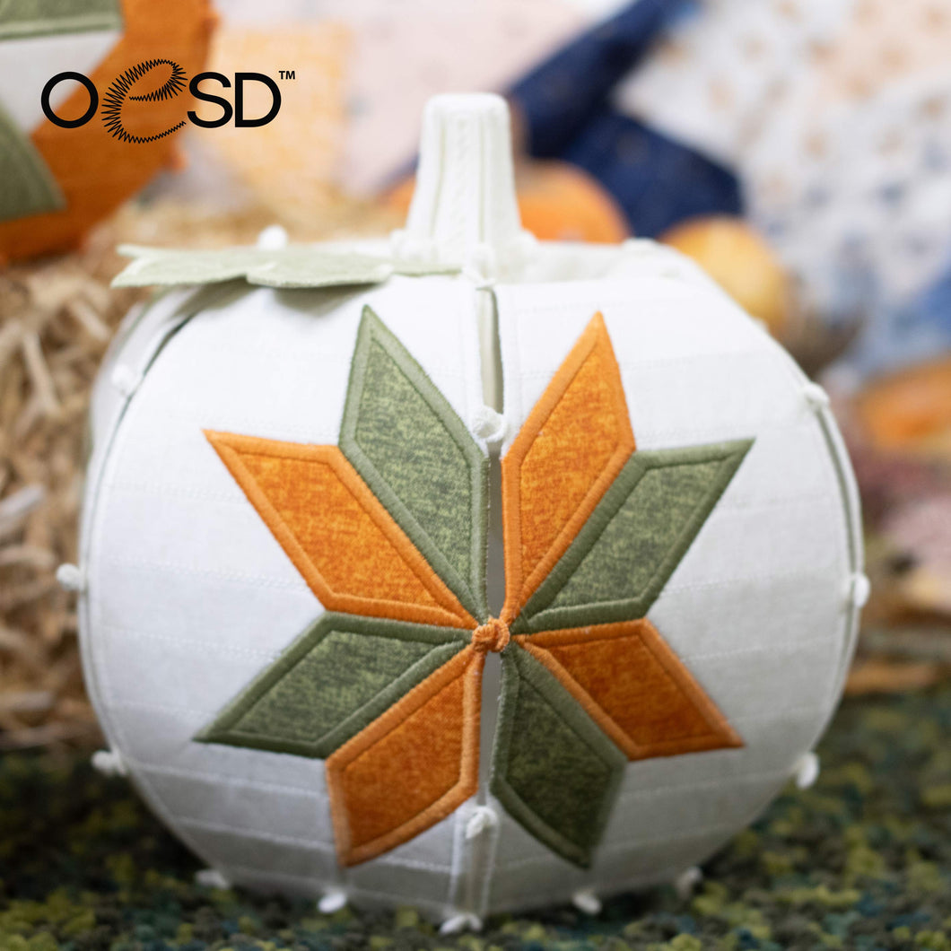 OESD Freestanding Quilt Block Pumpkins Design 13015 Physical USB or Digital Download