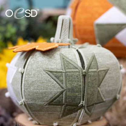 OESD Freestanding Quilt Block Pumpkins Design 13015 Physical USB or Digital Download