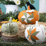 Fabric Kit for OESD Freestanding Quilt Block Pumpkins with OPTIONAL THREAD - USE DROP DOWN WINDOW TO MAKE YOUR SELECTION