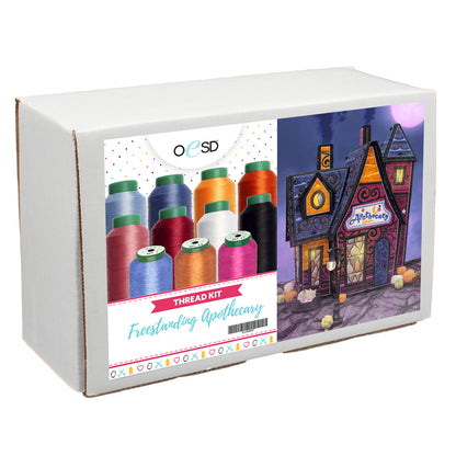 OESD Haunted Village Freestanding Apothecary 13039USB and/or Thread Kit (Physical or Digital Download, use drop down menu)