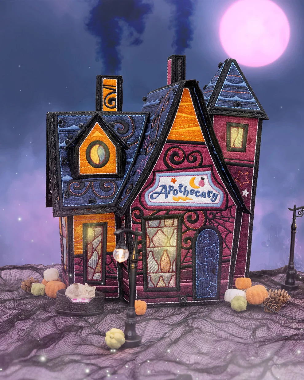 OESD Haunted Village Freestanding Apothecary FABRIC KIT