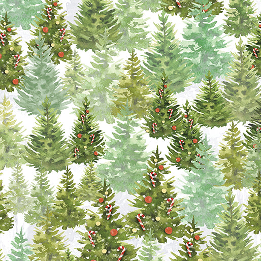 Benartex Holiday Forest Green 15176-44 Fabric by the Yard