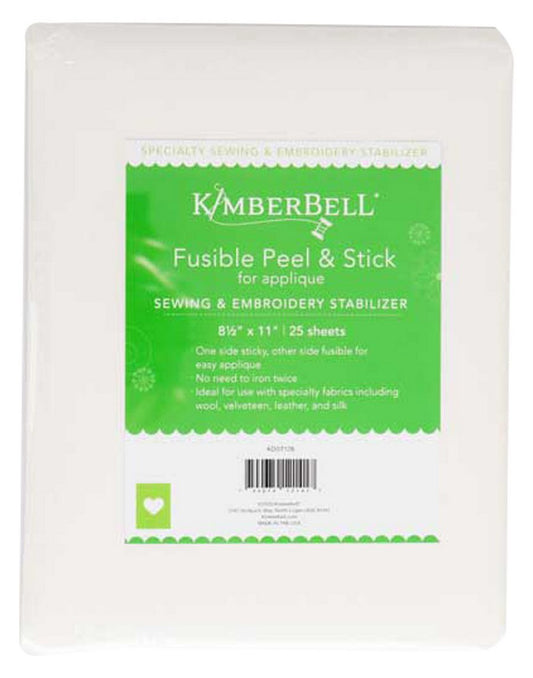 Kimberbell Fusible Pee & Stick KDST128 | 8 1/2" x 11" - 25 Sheets