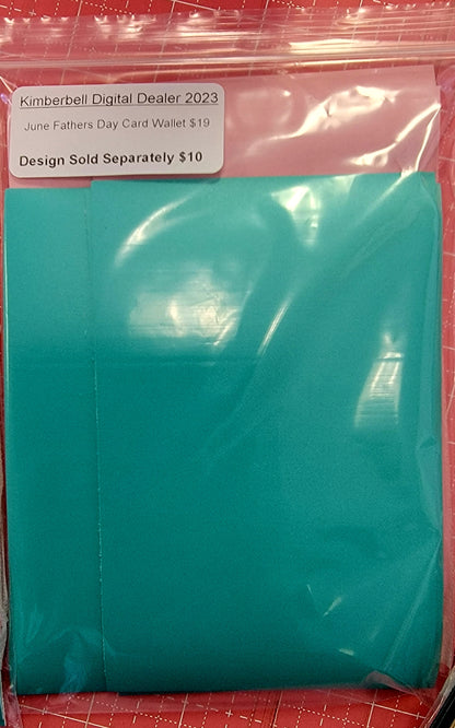 Kimberbell Digital Dealer 2023 June Father's Day Card Wallet Design AND/OR Fabric Kit Color Options