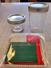 Load image into Gallery viewer, Kimberbell December Demo Day 2023: Poinsettia Jar Topper FABRIC KIT with Optional Jar
