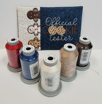 Kimberbell Digital Dealer October 2024- Official Cookie Tester Mug Rug Fabric Kit AND/OR Design AND/OR Thread kit