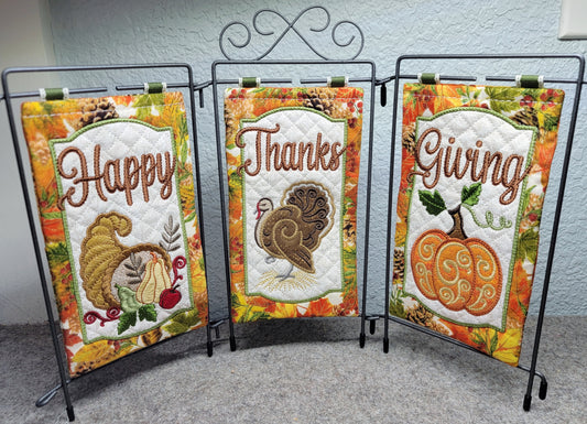 RECORED YOUTUBE Sew Along: Janine Babich Happy Thanks Giving Table Top Display - LINK TO VIDEO IN THIS LISTING