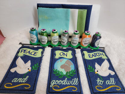 Special Curated Thread Kit for Janine Babich Peace on Earth (7) Isacord Mini Cones or a la carte