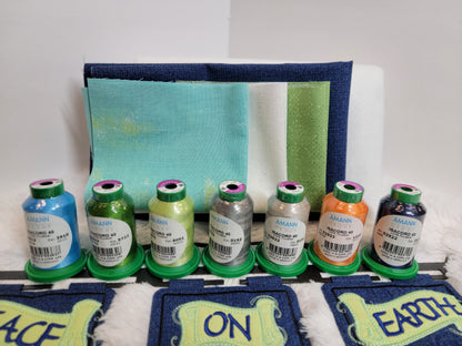 Special Curated Thread Kit for Janine Babich Peace on Earth (7) Isacord Mini Cones or a la carte