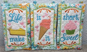 FREE Youtube Live- Janine Babich "Life is Sweet" Table Topper Project Sew Along with Jeanne. April 28th, 10:30am-1:30pm PST