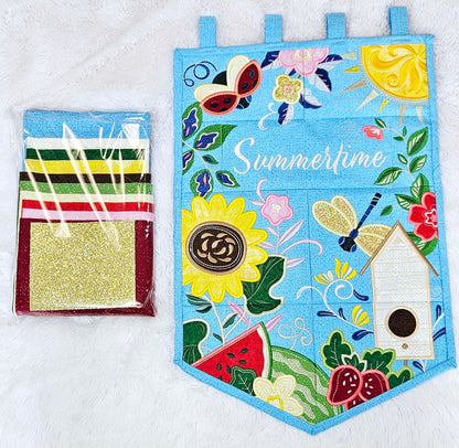 FABRIC KIT for OESD Summer Welcome Garden Flag READY TO SHIP END OF APRIL