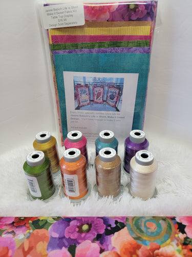 Brown Box Special: Janine Babich Life Is Short, Make it Sweet Specially Curated Glide Thread kit for Fabric Kit Featuring Hoffman Whimsical Line