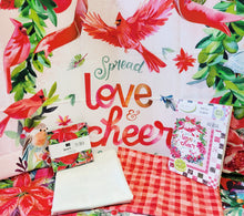 Load image into Gallery viewer, Moda All Is Calm Fabric kit Featuring Love &amp; Cheer Fabric - Kit includes Pattern AND All Fabric for Quilt top.  Backing fabric is OPTIONAL