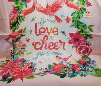 Moda All Is Calm Fabric kit Featuring Love & Cheer Fabric - Kit includes Pattern AND All Fabric for Quilt top.  Backing fabric is OPTIONAL