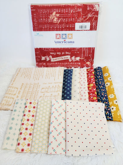Riley Blake Ameicana Table Runner and/or Pillow Fabric Kits