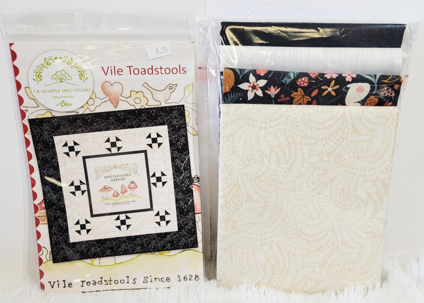Vile Toadstools by Crabapple Hill Studio Fabric Kit with Optional BINDING OPTIONS - USE DROP DOWN TO MAKE SELECTION