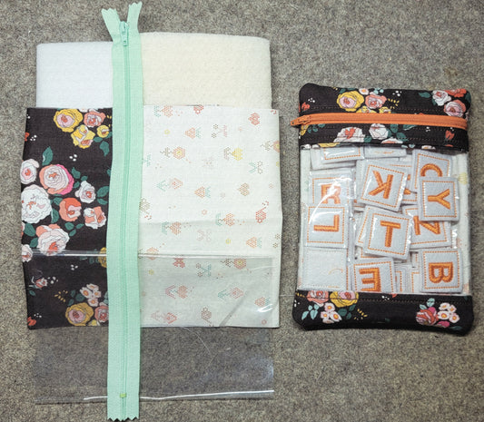 Curated Fabric Kit for Embroidery Garden Fabric Markers with OPTIONAL THREAD OPTIONS.  USE THE DROPDOWN WINDOW TO MAKE YOUR SELECTION