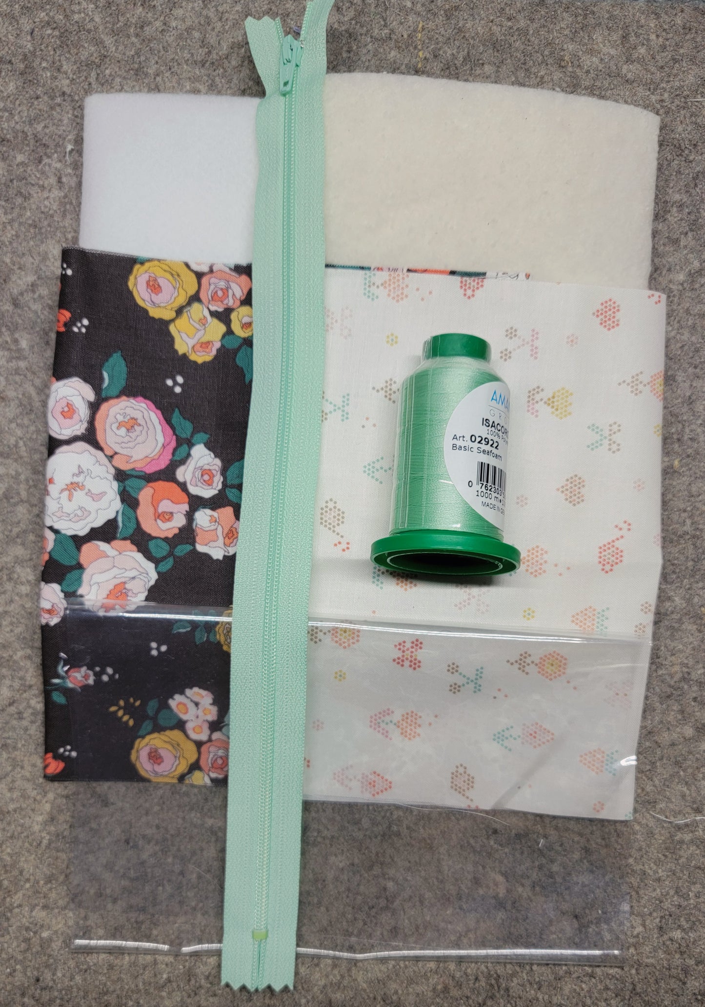 Curated Fabric Kit for Embroidery Garden Fabric Markers with OPTIONAL THREAD OPTIONS.  USE THE DROPDOWN WINDOW TO MAKE YOUR SELECTION