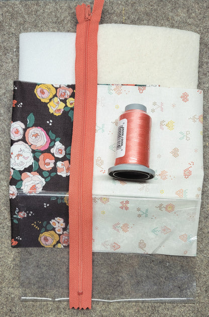 Curated Fabric Kit for Embroidery Garden Fabric Markers with OPTIONAL THREAD OPTIONS.  USE THE DROPDOWN WINDOW TO MAKE YOUR SELECTION
