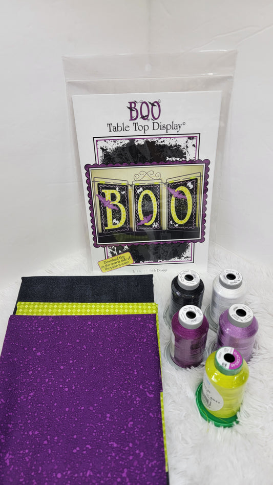 Fabric Kit and/or DESIGN and/or THREAD KIT for Janine Babich Boo Table Top Display - USE DROP DOWN TO MAKE YOUR SELECTION