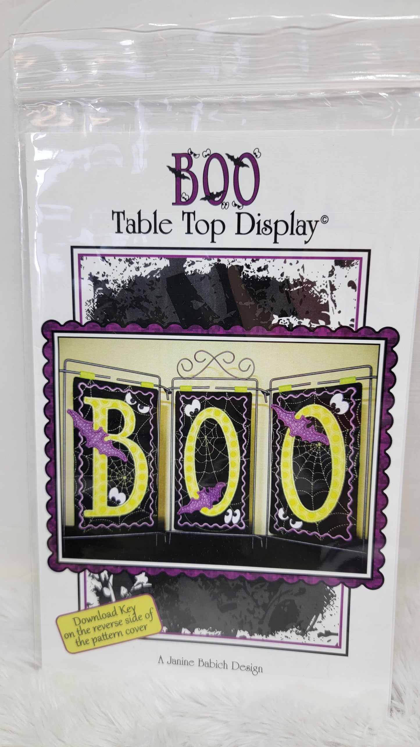 Fabric Kit and/or DESIGN and/or THREAD KIT for Janine Babich Boo Table Top Display - USE DROP DOWN TO MAKE YOUR SELECTION