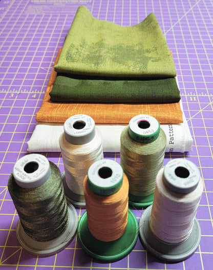 Fabric Kit for OESD Freestanding Quilt Block Pumpkins with OPTIONAL THREAD - USE DROP DOWN WINDOW TO MAKE YOUR SELECTION