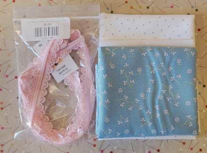 Kimberbell Digital Dealer 2024: January Hello Spring Round Pillow FABRIC KIT AND PILLOW