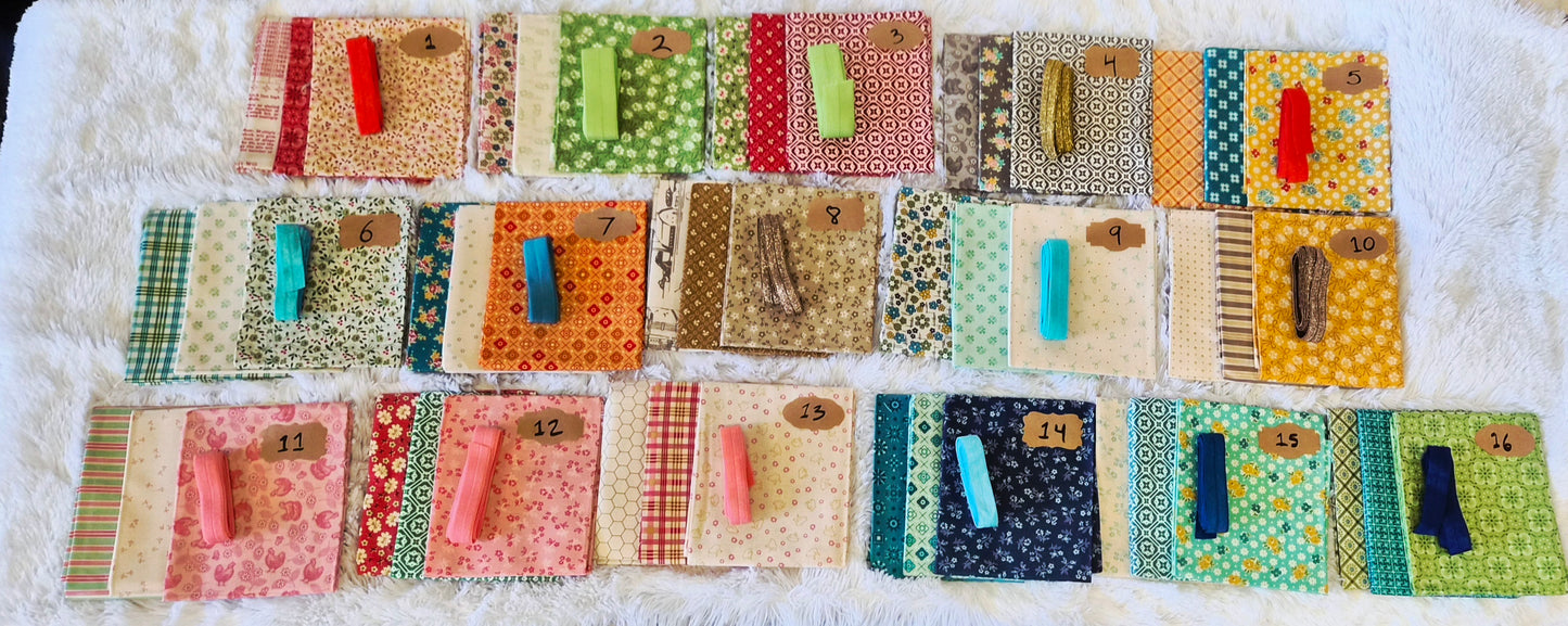 Needle Notebook 1 Fabric Kits Multiple Variants featuring Moda Cannon Beach, Sweetheart Street, Riley Blake Farmer's Girl - USE THE DROPDOWN TO MAKE YOUR SELECTION AND TO SEE A CLOSE UP OF YOUR OPTIONS