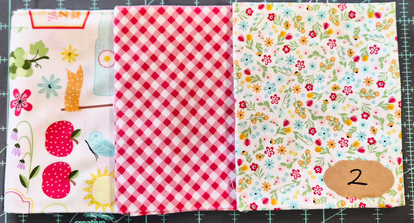 Needle Notebook 1 Fabric Kits Multiple Variants featuring Kimberbell Sippin, Riley Blake Farmer's Girl - USE THE DROPDOWN TO MAKE YOUR SELECTION AND TO SEE A CLOSE UP OF YOUR OPTIONS