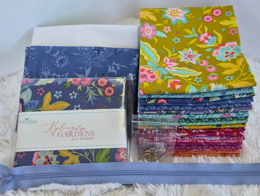 Minki Kim Slim Phone Crossbody Bag Bright Colorway Fabric Kit (KIPLING GARDEN - TWO COLORWAY OPTIONS)