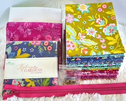 Minki Kim Slim Phone Crossbody Bag Bright Colorway Fabric Kit (KIPLING GARDEN - TWO COLORWAY OPTIONS)