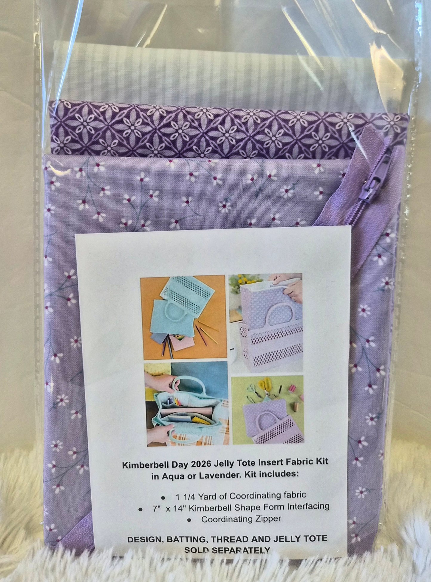 PREORDER Kimberbell Jelly Tote Insert Design AND/OR Optional Fabric KIT in (2) Colorways From KIMBERBELL DAY KD5163 DUE OUT JULY 18, 2026
