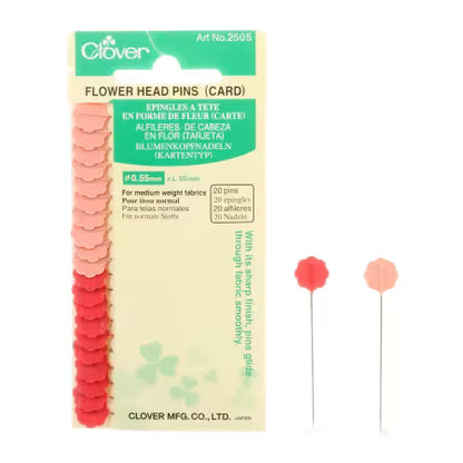 Clover Flower Head Pin Size 32 - 2in 20ct 2 colors # 2505CV