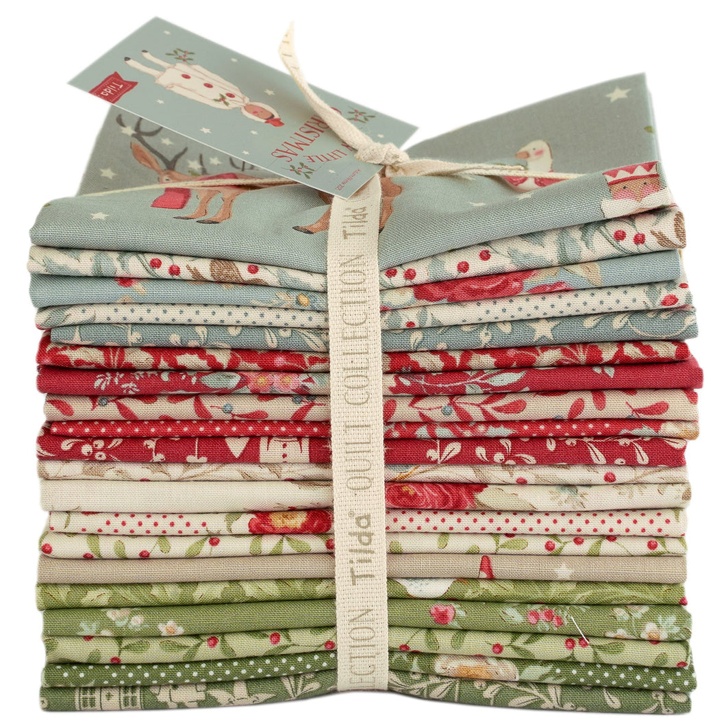 Tilda Quilt Collection Merry Little Christmas Fat Quarter Bundle 20pc TIL300247