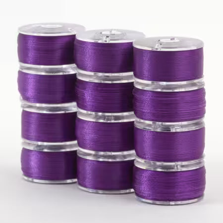 Super Bob Class 15 Purple Bobbin 12 Pack
