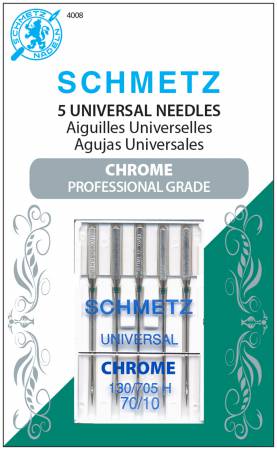Chrome Universal Schmetz Needle 5 ct, Size 70/10 # 4008