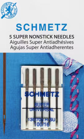 Schmetz Super Nonstick Needle 5ct, Size 100/16 # 4504